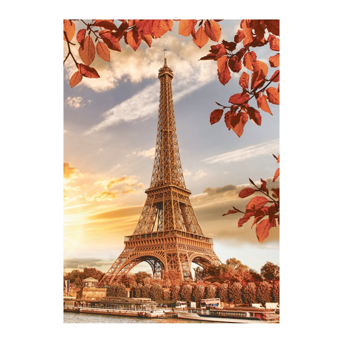 Puzzle 1000 pièces Nathan - Tour Eiffel en Automne - La Grande Récré