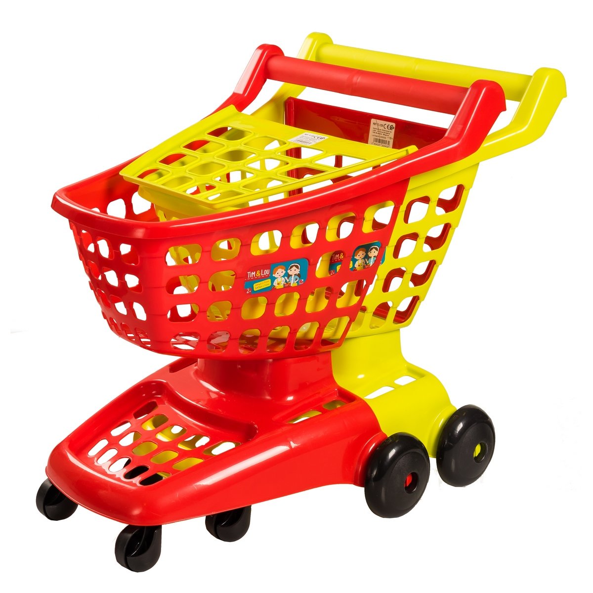 klein Theo 9690 Chariot de Supermarché I avec Siège Rabattable pour Poupée  I Plastique de Qualité Supérieure I Jouet pour Enfants Partir de 2 Ans