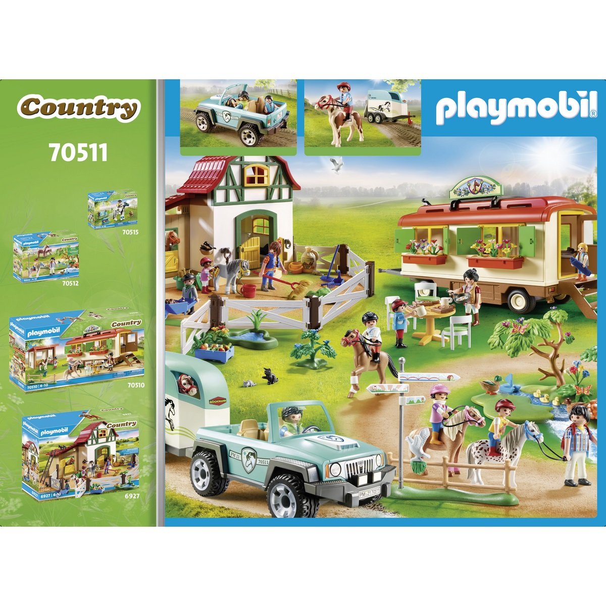 Playmobil 70511 Voiture et Van pour Poney 
