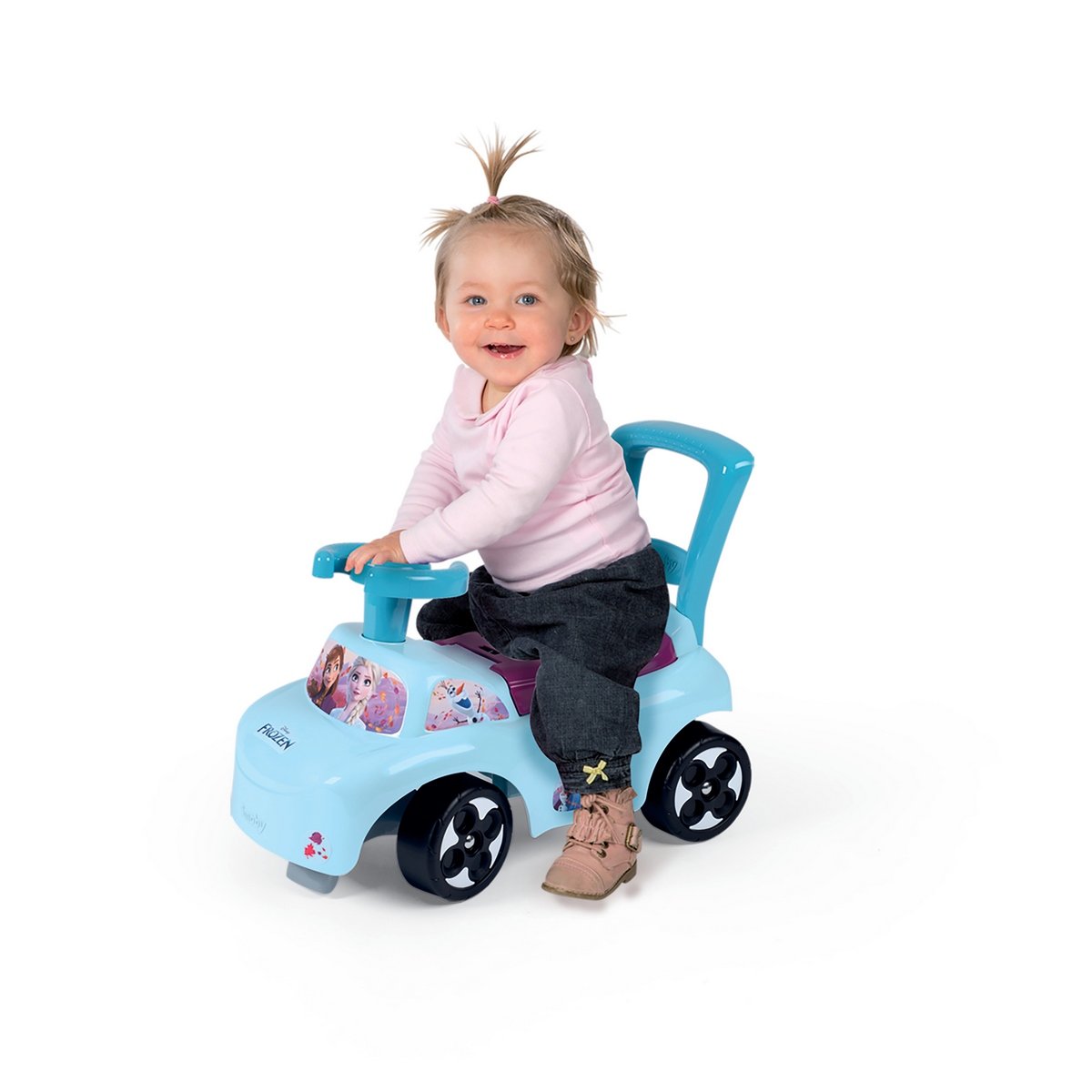 Porteur auto ergonomique Smoby Cars avec coffre à jouets - Fonction  Trotteur - Volant Directionnel