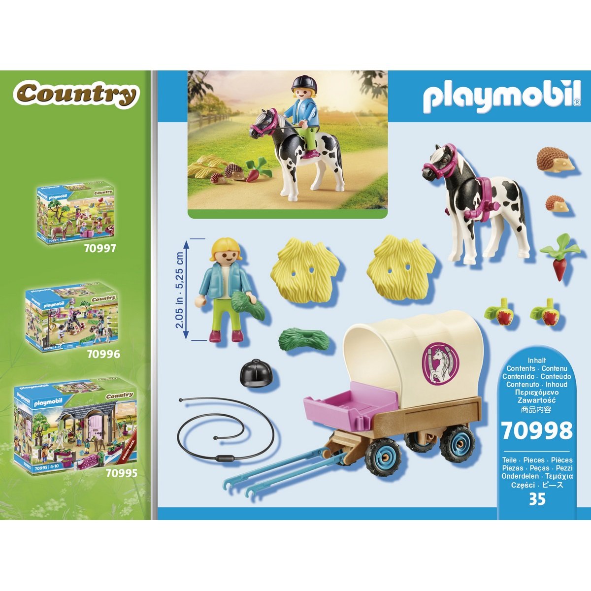 Carriole avec enfant et poney - Playmobil Country 70998 - La Grande Récré