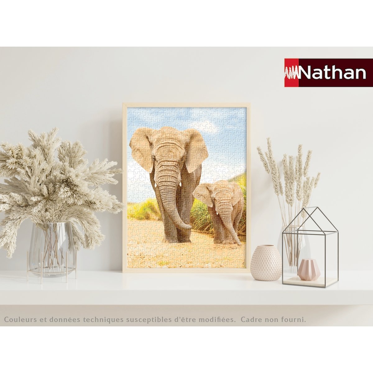 Puzzle 500 Pièces Nathan - éléphants dans les steppes - La Grande Récré