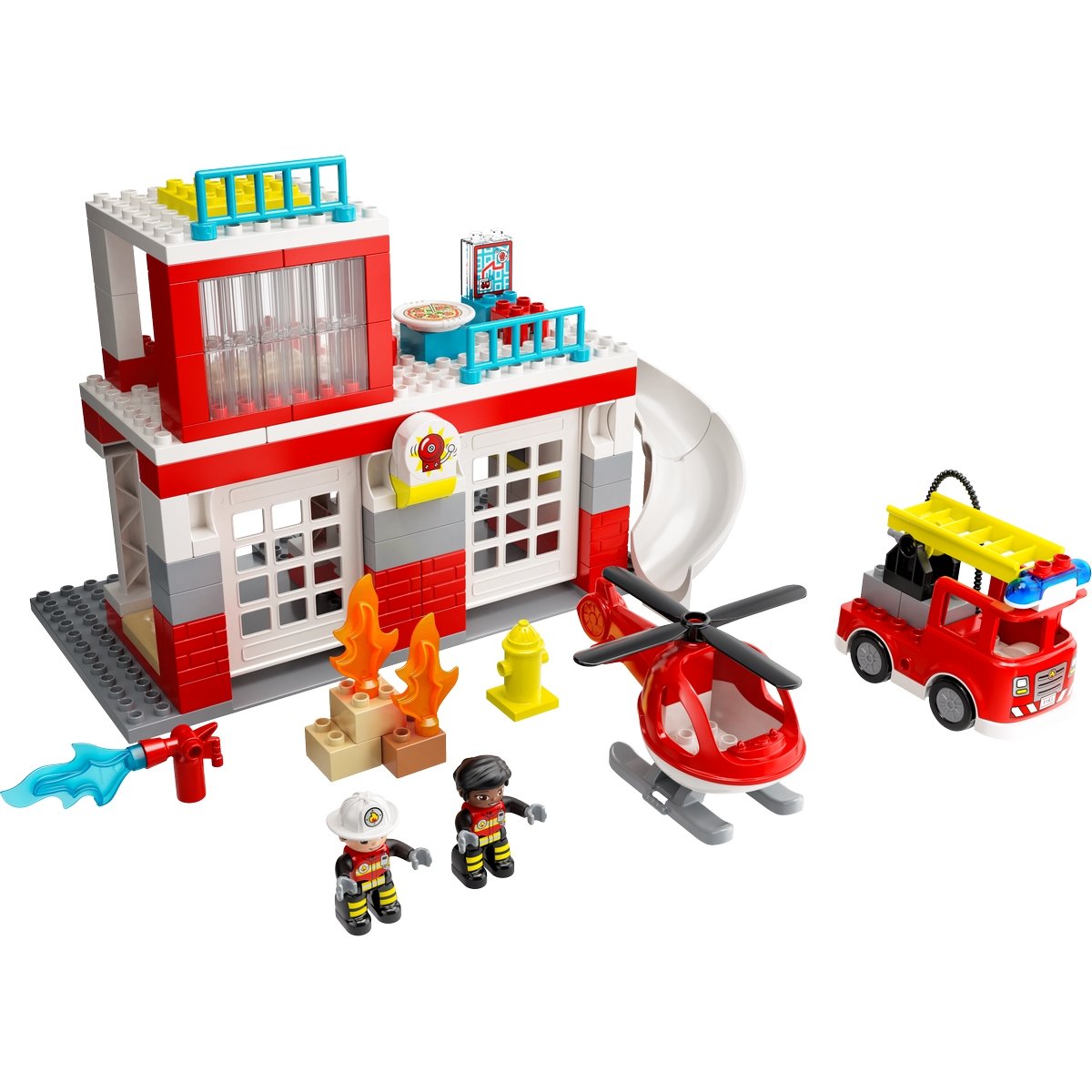 10970 La Caserne Et Lhélicoptère Des Pompiers 'lego®' Duplo® - N/A - Kiabi  - 95.49€