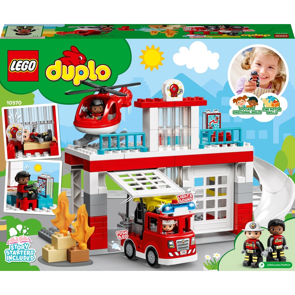 La caserne et l'hélicoptère des pompiers LEGO DUPLO 10970 - La Grande Récré