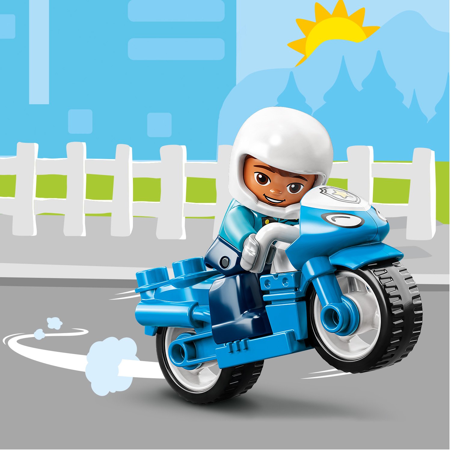 LEGO 10967 DUPLO La Moto De Police, Jouet Pour les Enfants de 2 Ans et