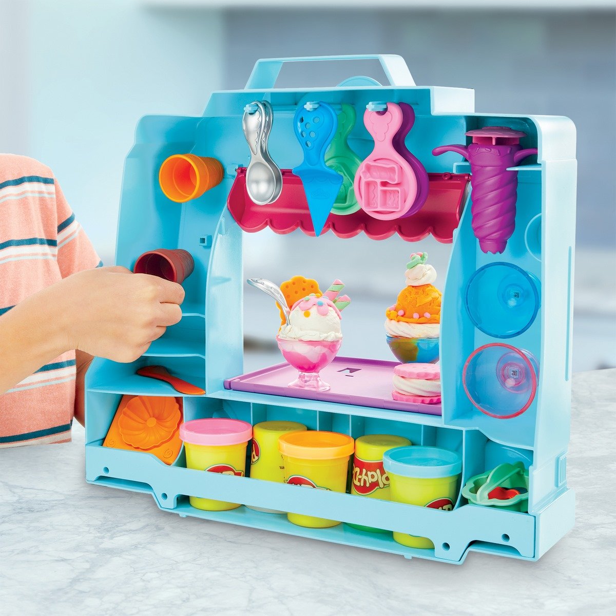 Play doh kitchen creations - camion de glace geant, activites creatives et  manuelles