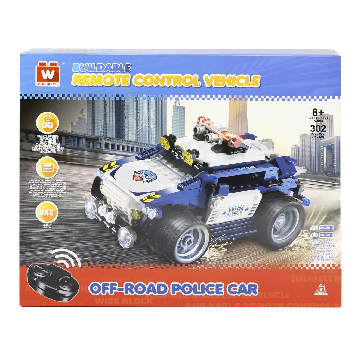 Wise Block Voiture de Police Jeep radiocommandée 302 pièces La