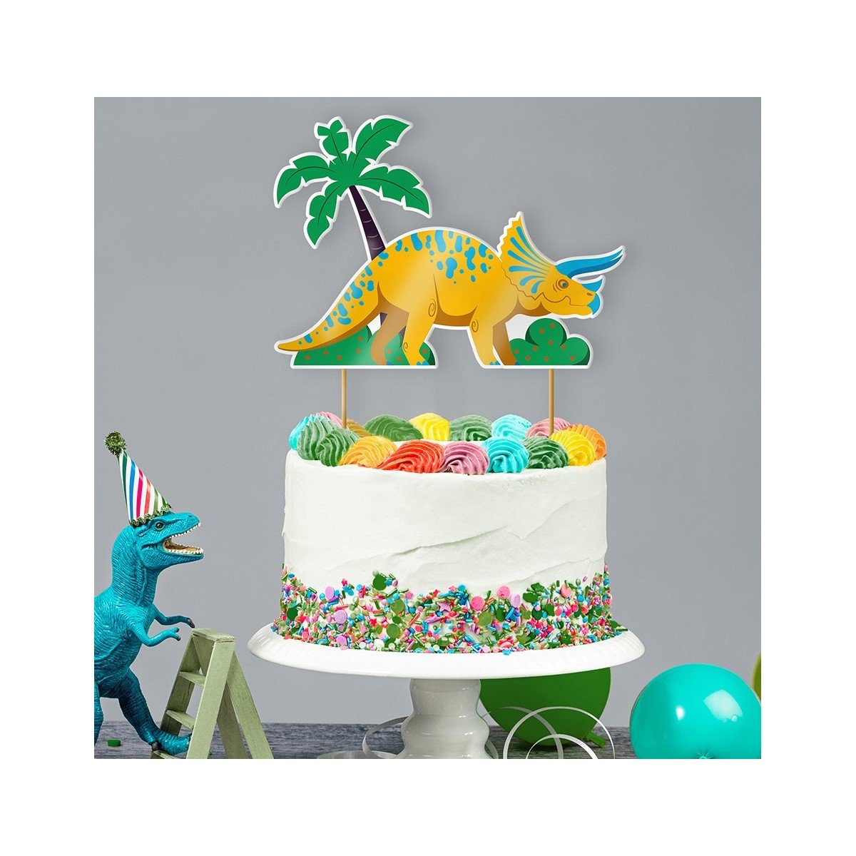 Disque gâteau Dinosaures (19 cm) pour l'anniversaire de votre