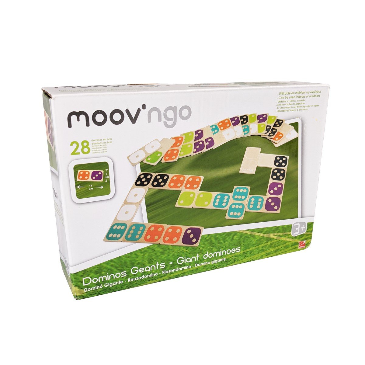 Jeux de dominos géants, 28 pièces, 9x4cm pour enfants seniors jeux  d'extérieur | Piccolino