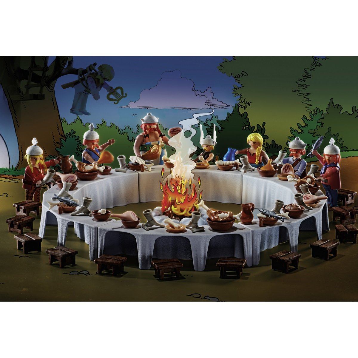 PLAYMOBIL 70931 Astérix : Le banquet du village - contient les célèbres  Gaulois Astérix, Obélix et le chien Idéfix - avec la hutte d'Astérix dont  le au meilleur prix