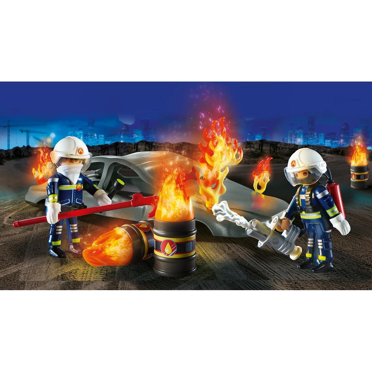 Starter Pack pompiers et incendie, 1 unité – Playmobil : Véhicules et  figurines