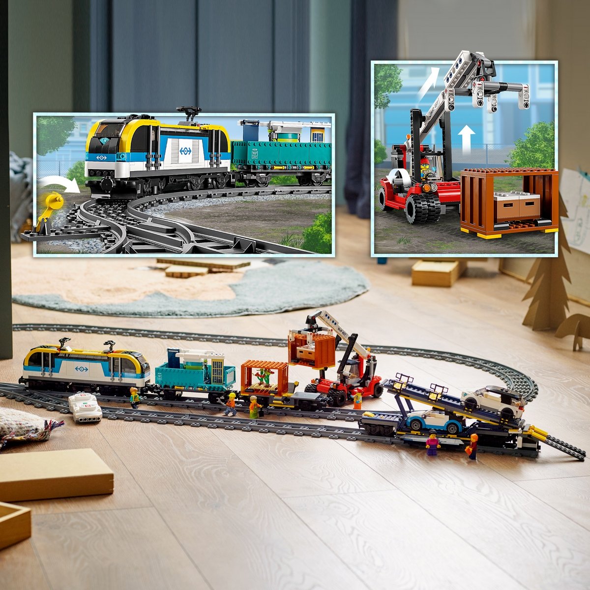 Lego®city 60336 - le train de marchandises, jeux de constructions &  maquettes