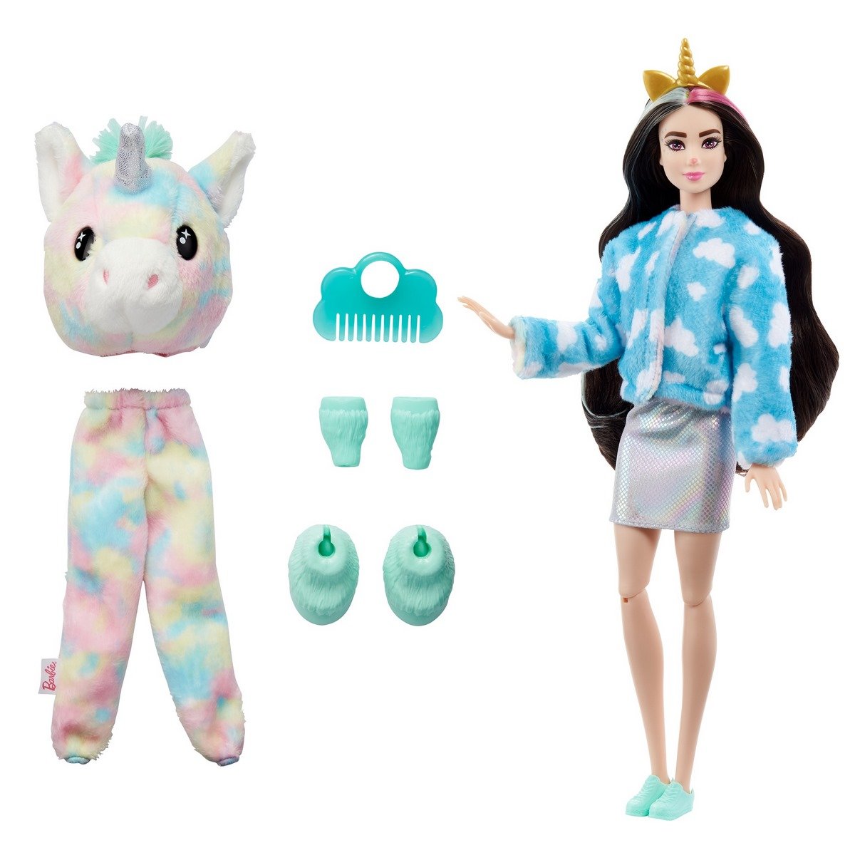 Mattel Barbie Signature - Poupée licorne à chevelure ombrée, longue queue  et accessoires - Comparer avec