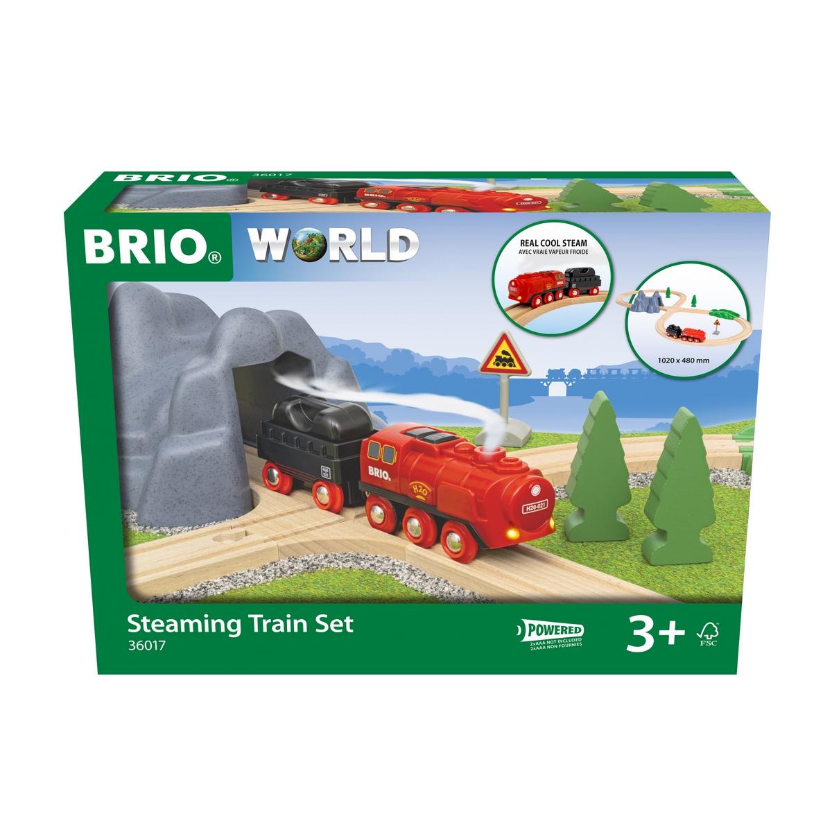 LiRiQi Train Électrique Télécommandé Enfant - Locomotive Vapeur Compatible Thomas Brio