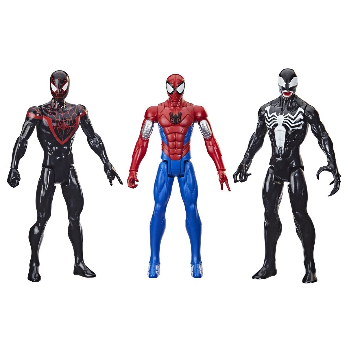 Figurines Marvel Spider-Man Titan Hero Series : Miles Morales + Armored  Spider-Man + Venom - La Grande Récré