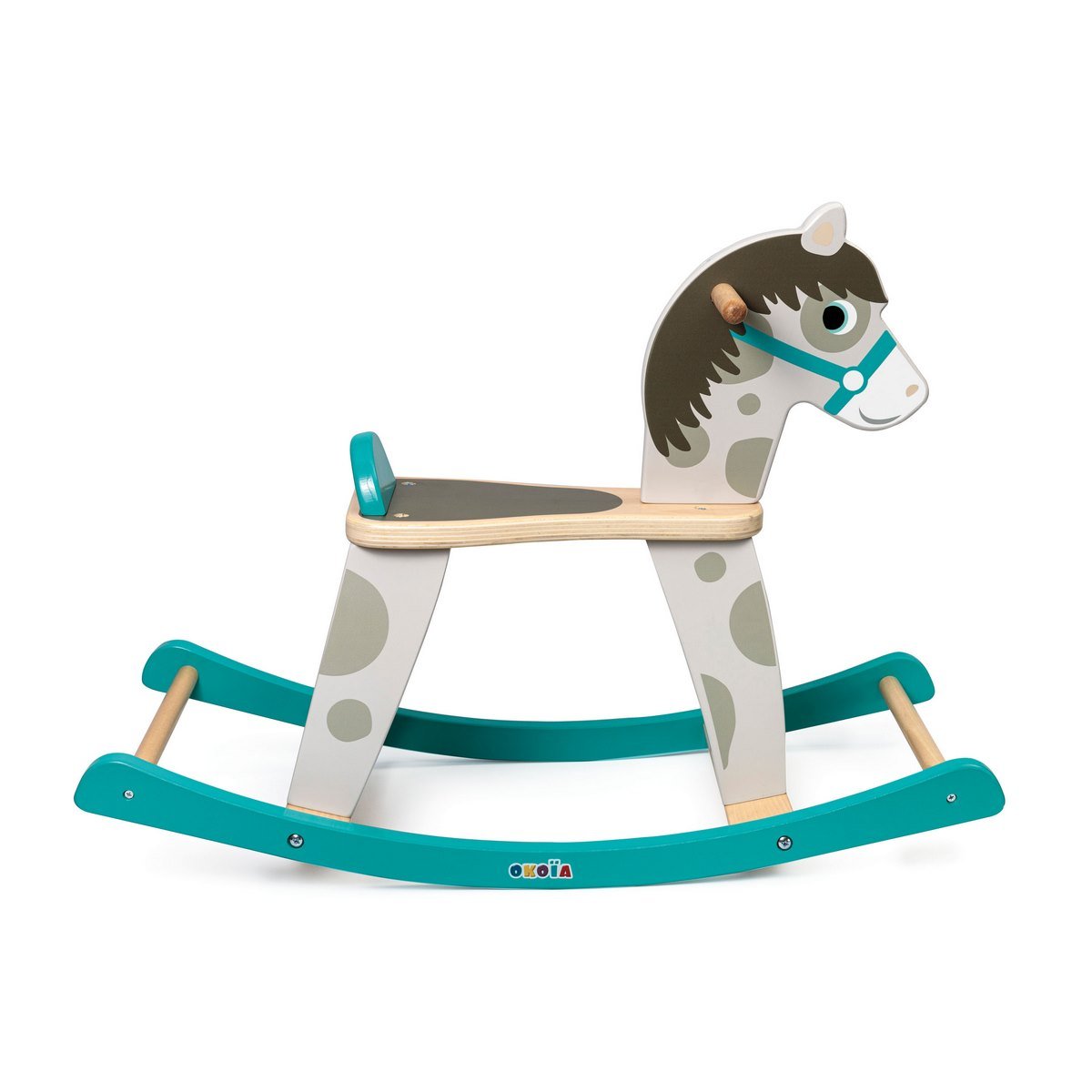 Cheval bascule bois : Jouet cheval à bascule en bois pour bébé et enfant -  Janod