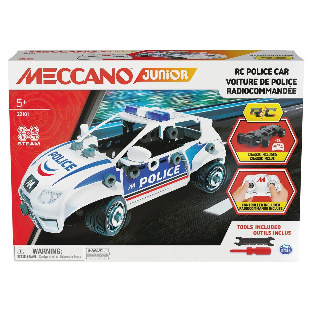 Ma voiture de police radiocommandée Meccano Junior - La Grande Récré