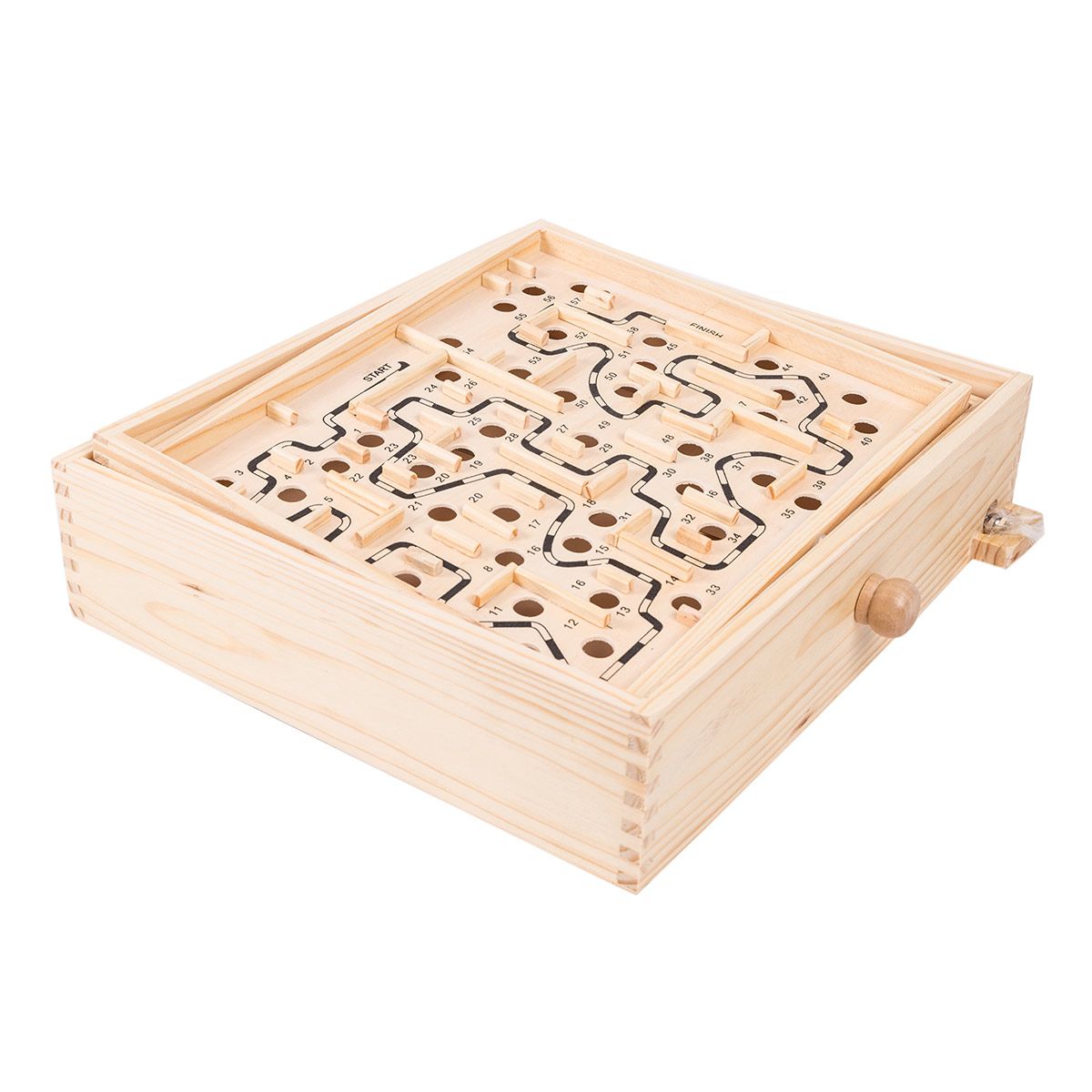 Grand labyrinthe en bois, un jeu de précision et d'adresse pour tous