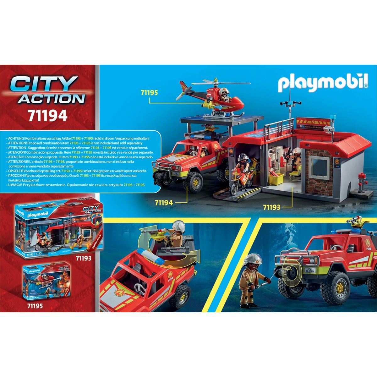 Pickup & pompier Playmobil City Action 71194