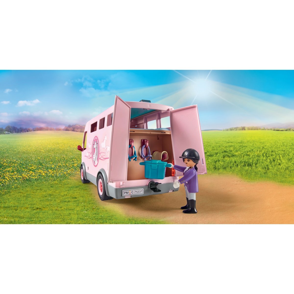 Playmobil 71237 Van avec Cheval- Country - Le Cl…
