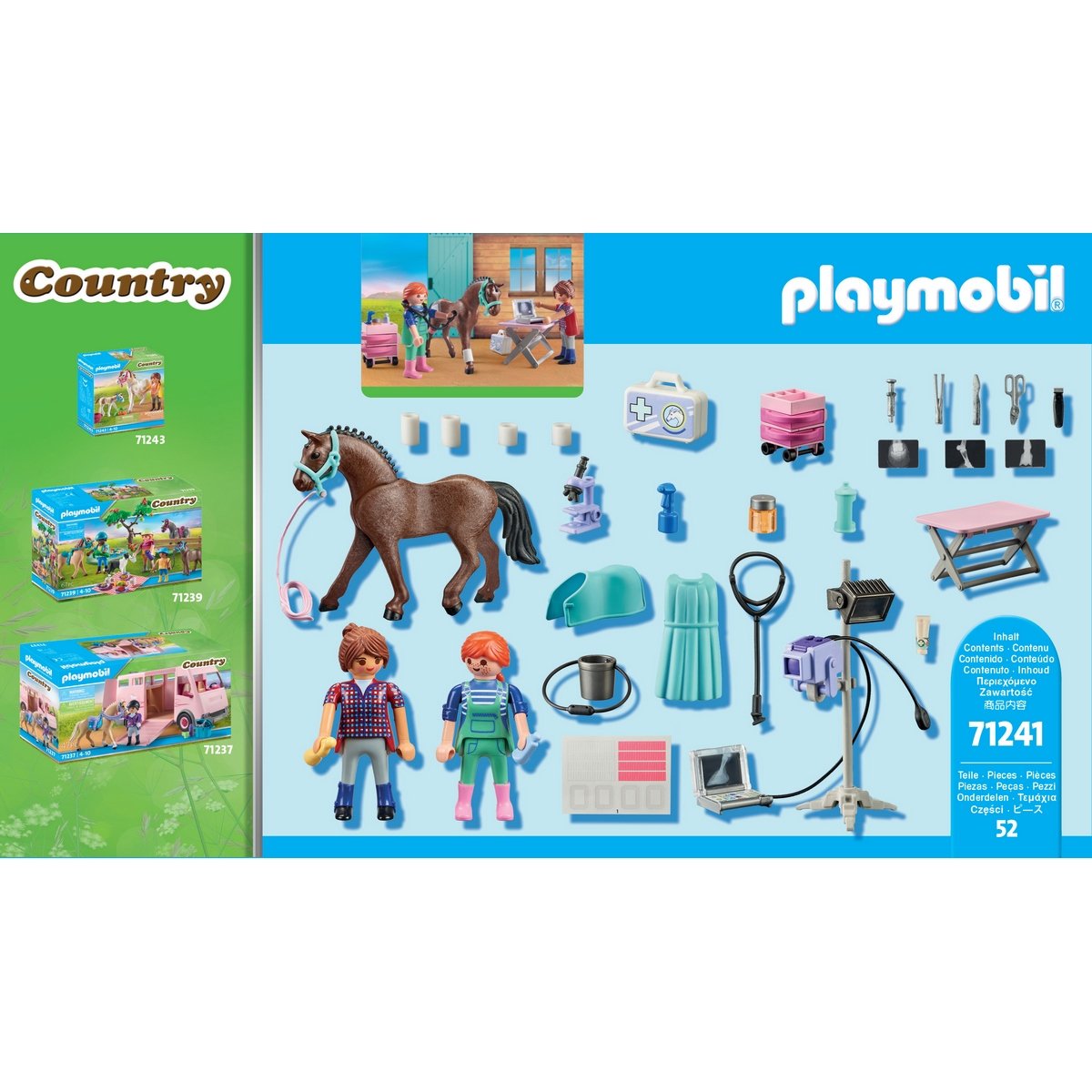 Playmobil écurie transportable figurines et accessoires
