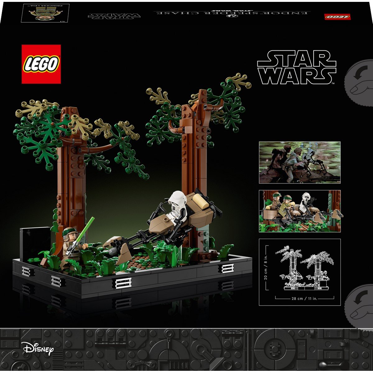 Lego Star Wars Diorama de la course-poursuite en speeder sur Endor