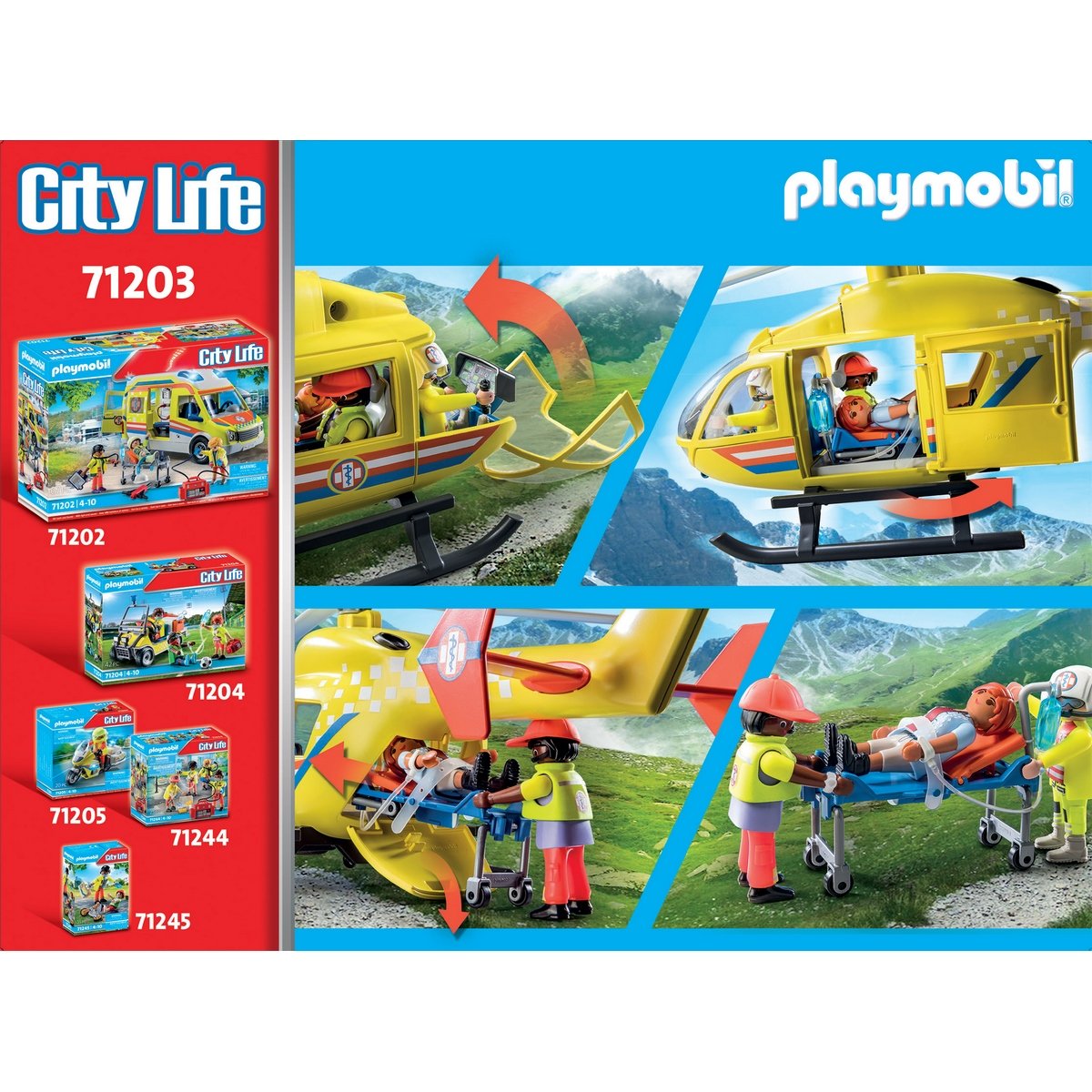 Playmobil® - Hélicoptère de secours - 71203 - Playmobil® City Action - Mini  véhicules et circuits - Jeux d'imagination
