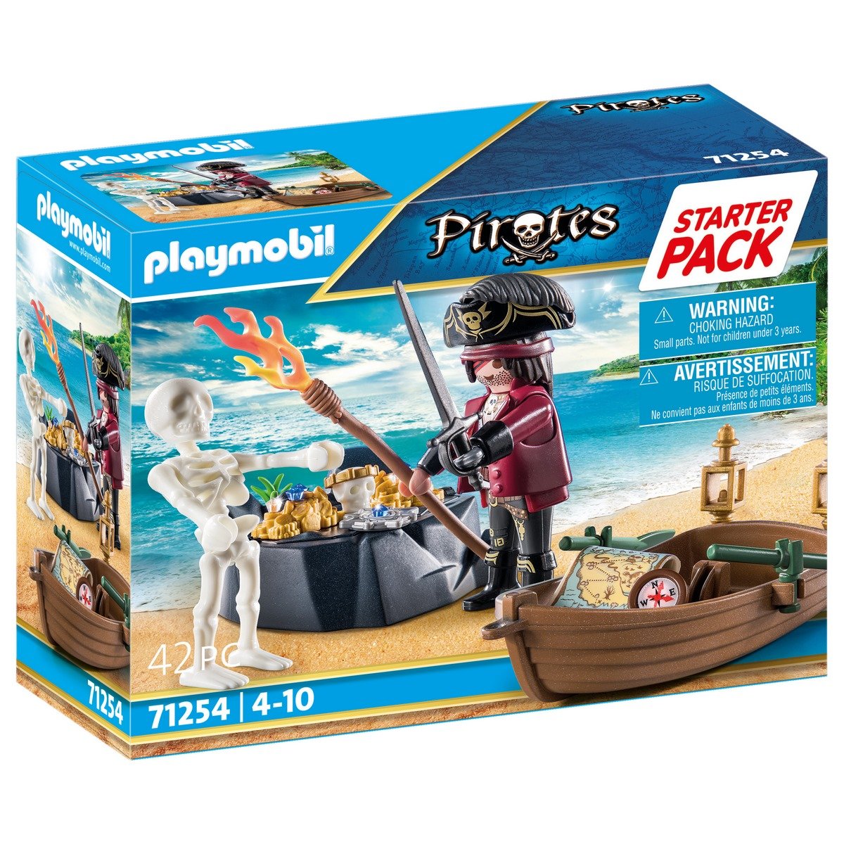 Starter Pack Pirate et barque Playmobil 71254 - La Grande Récré