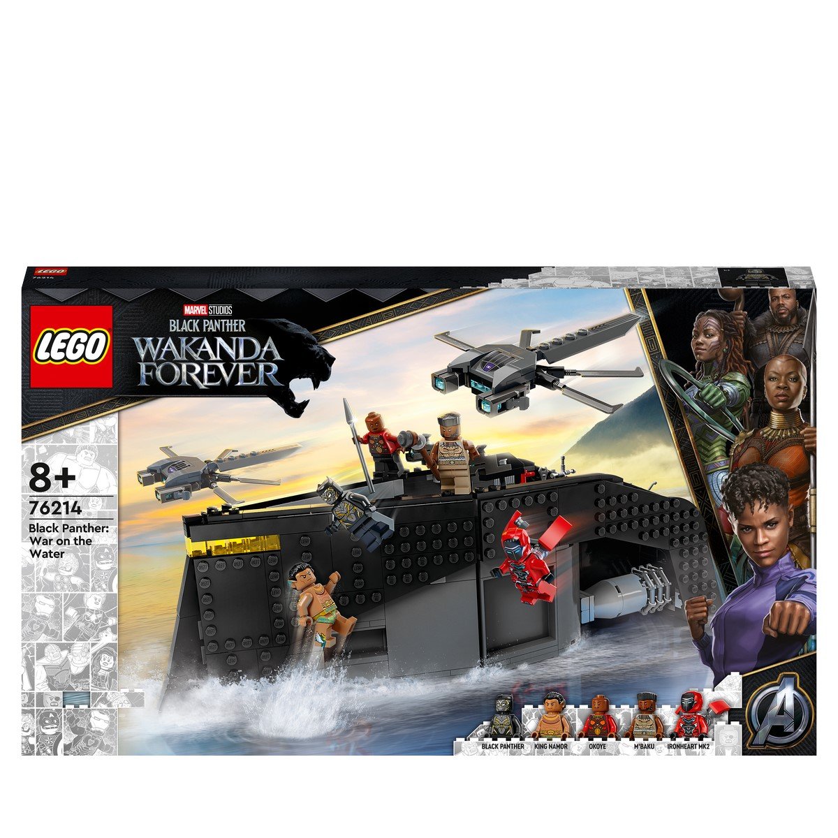 Lego®marvel super heroes™ - 76214 - black panther la guerre sur l'eau, jeux de constructions & maquettes