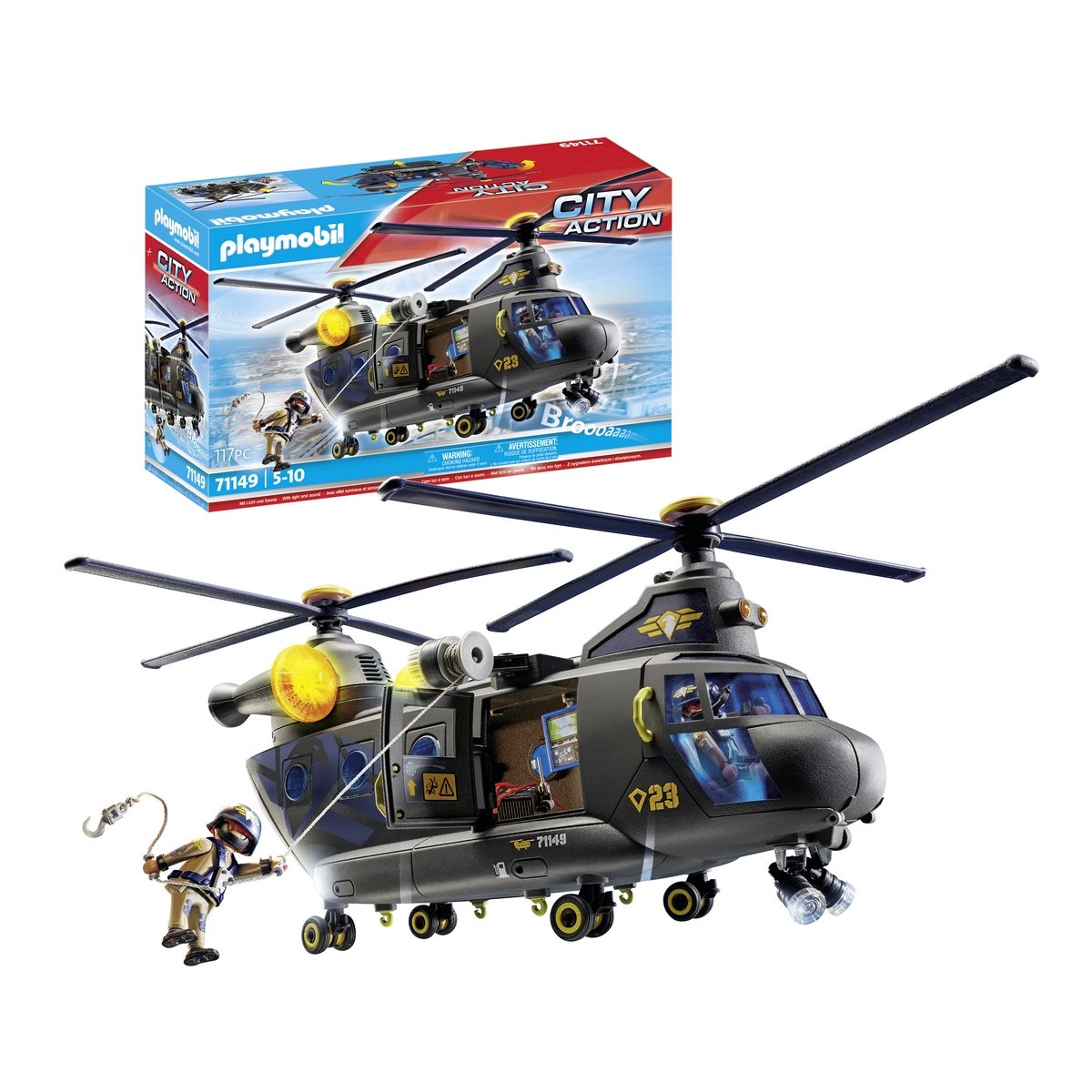 Hélicoptère des Forces spéciales Playmobil City Action 71149 - La Grande  Récré