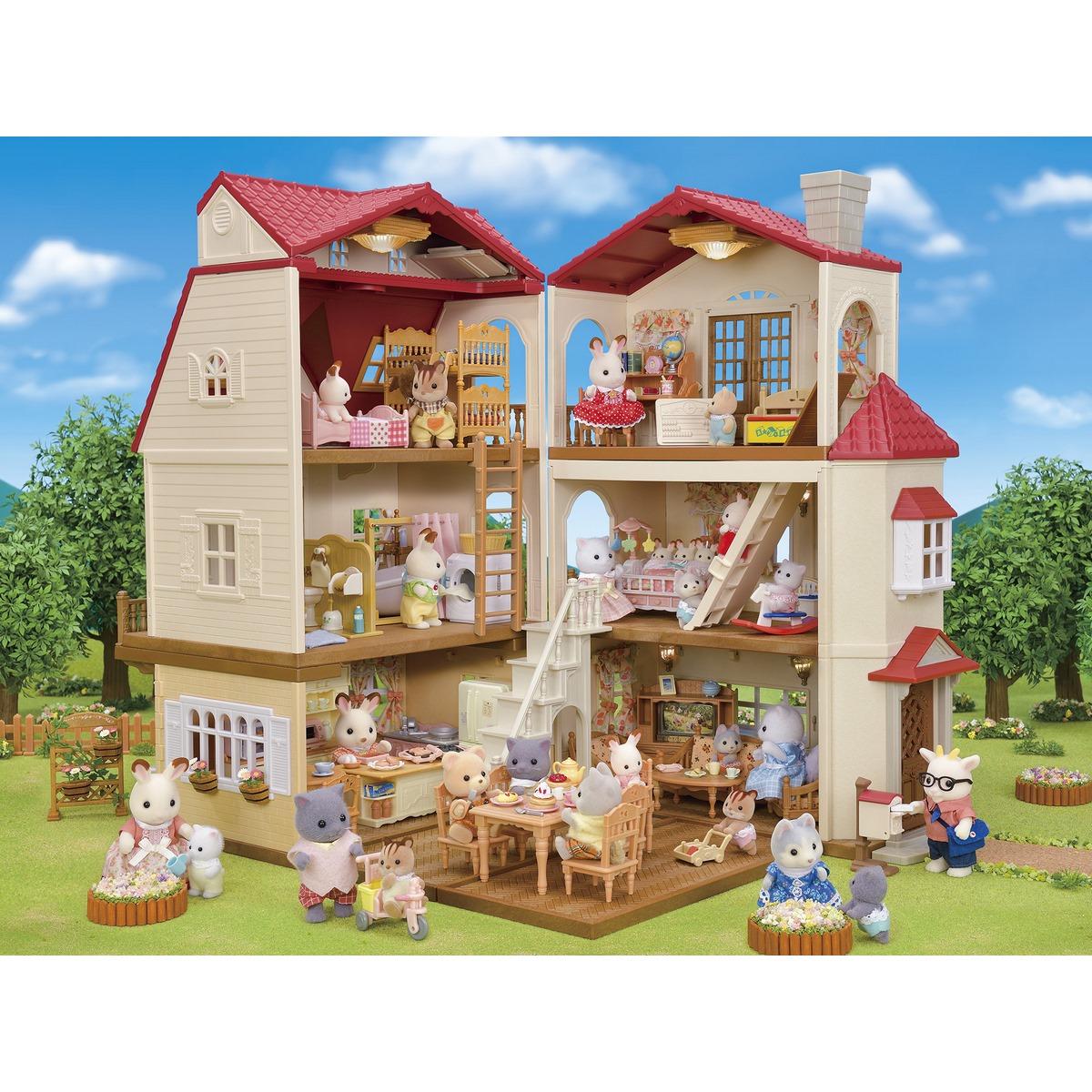 La grande maison éclairée et sa pièce secrète - Sylvanian Families - 5708 -  Jeux d'imagination