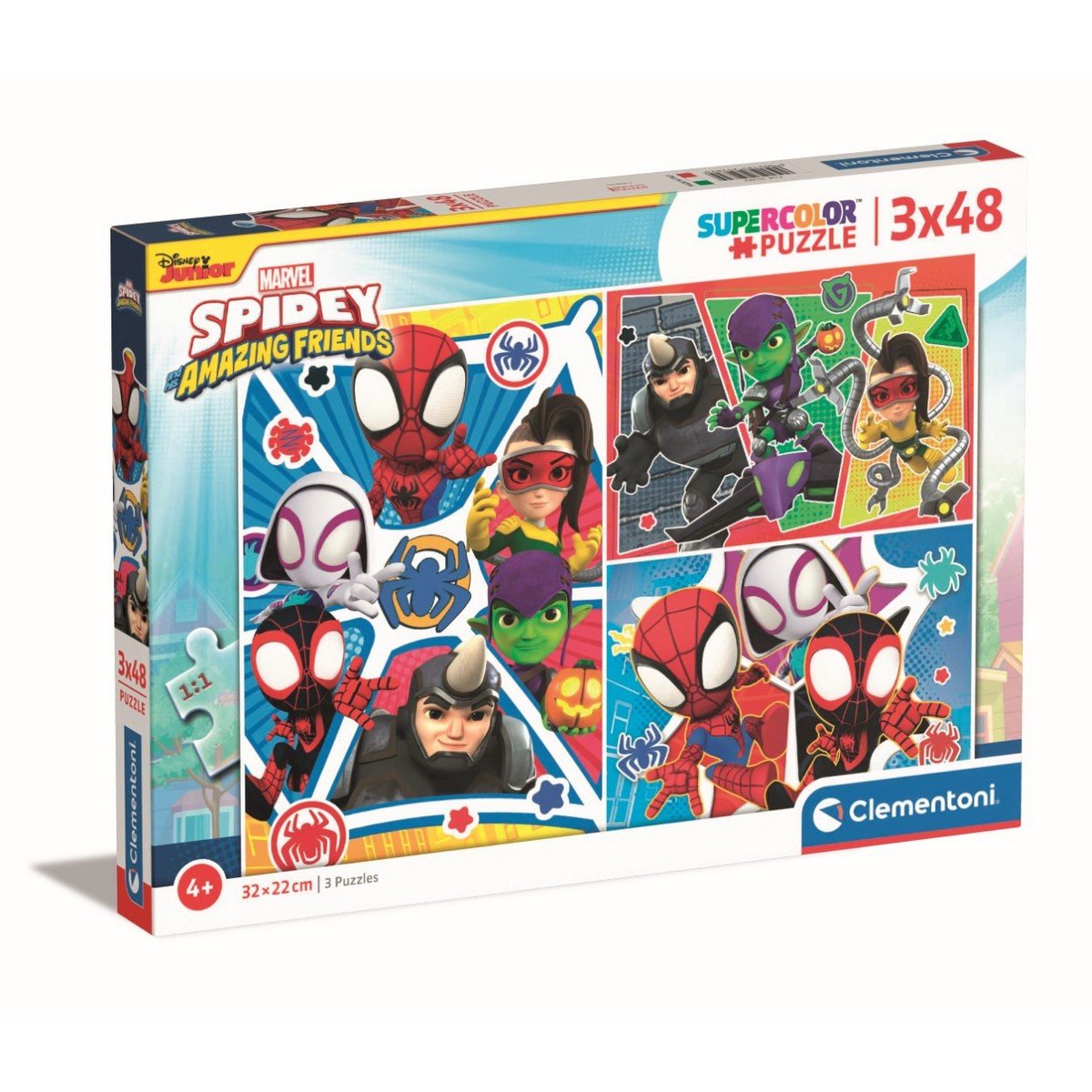 Puzzles Supercolor 3x48 pièces Spider-Man