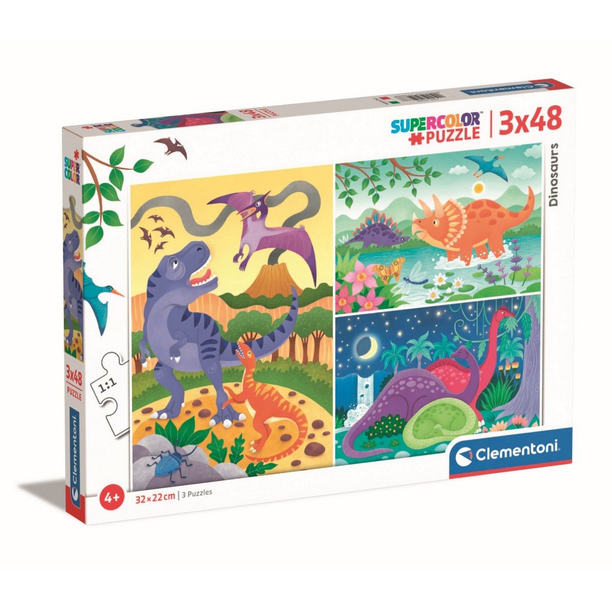 Puzzle 3x48 pièces Dinosaures - La Grande Récré