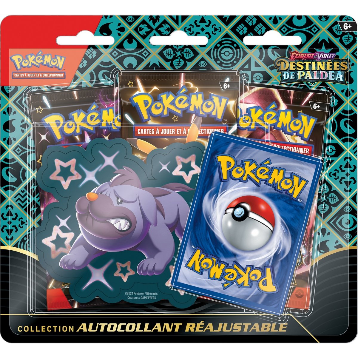 Pokémon pack booster Ecarlate et violet collection autocollant ajustable -  Pâtachiot, Toutombe ou Grondogue chromatique - La Grande Récré