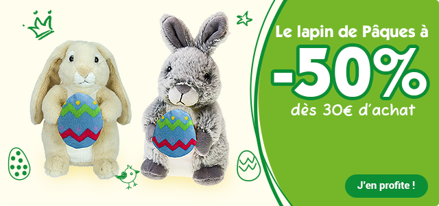 Le lapin de Pâques La Grande Récré à -50% dès 30€ d'achat