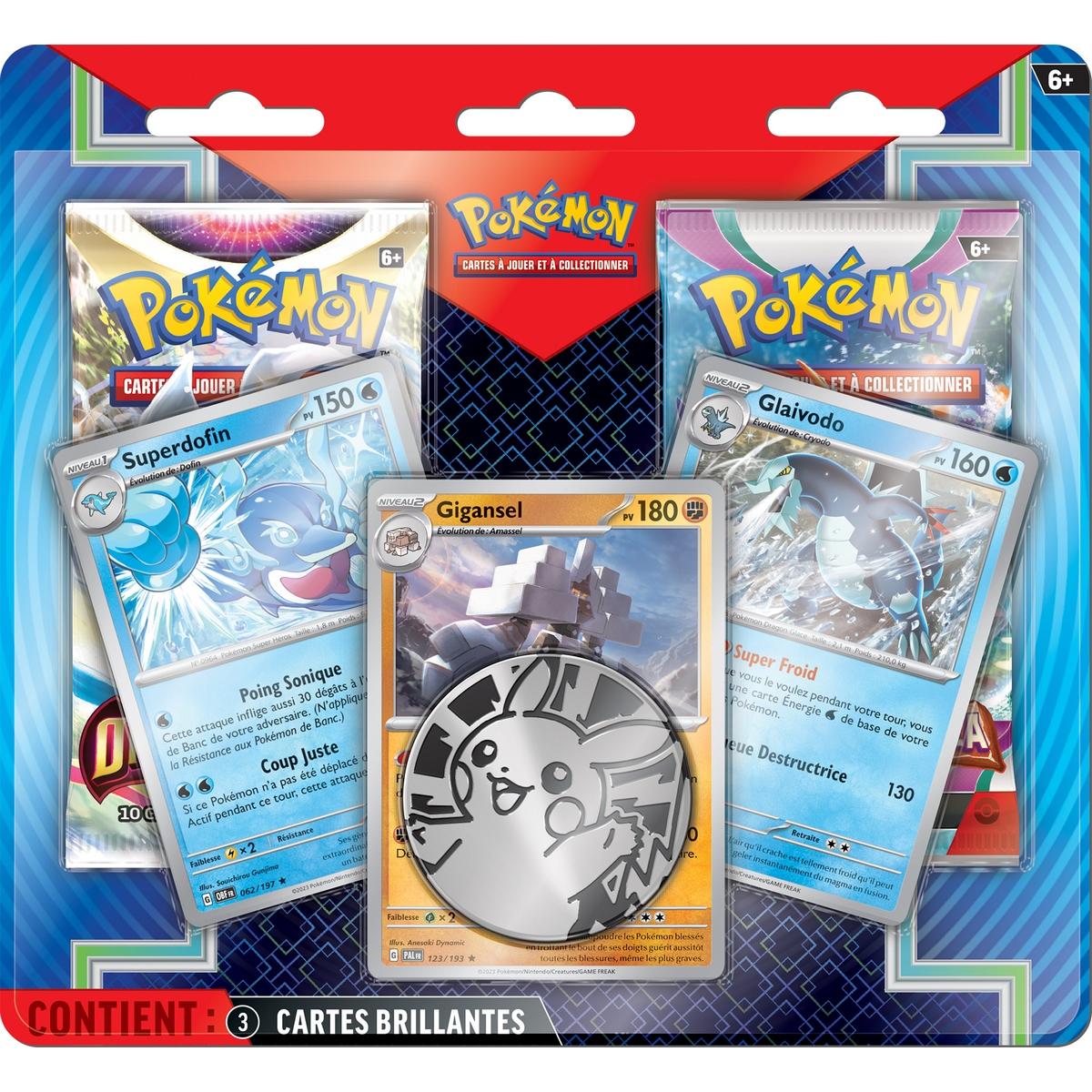 Pack 2 boosters, jeton et cartes brillantes Pok?�mon - La Grande R?�cr?�