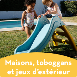 Maisons, toboggans et jeux d'extérieur pour les enfants de 1 à 3 ans