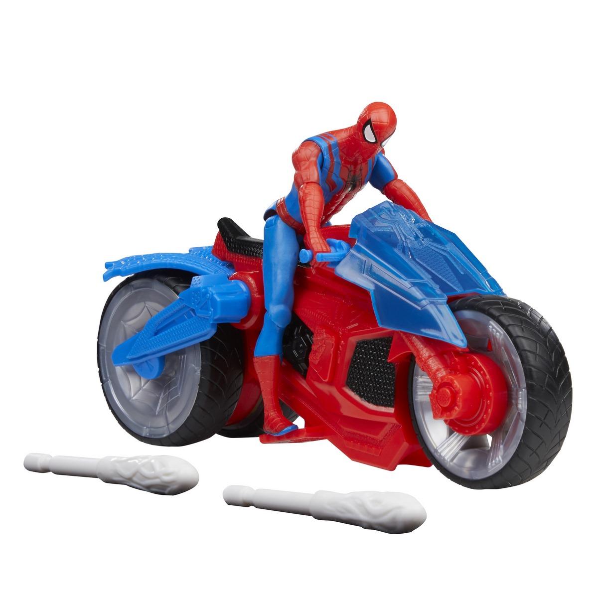 Figurine Spiderman Sur Moto 10 Cm Hasbro La Grande Recre