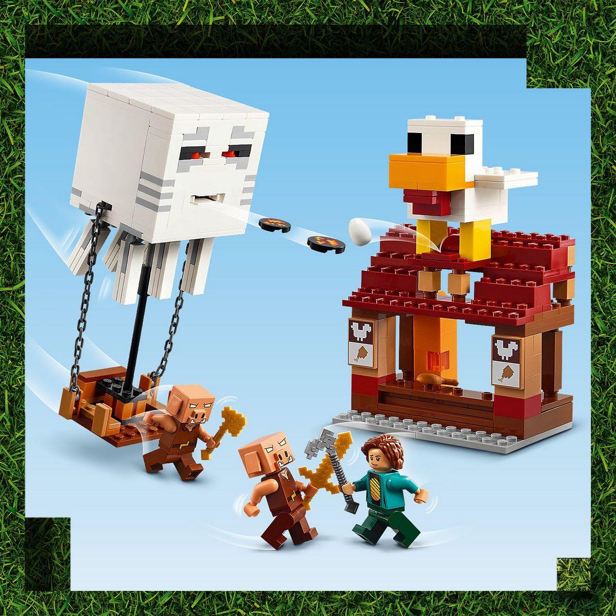 Les Ghasts à l'attaque du village Lego Minecraft 21273 La Grande