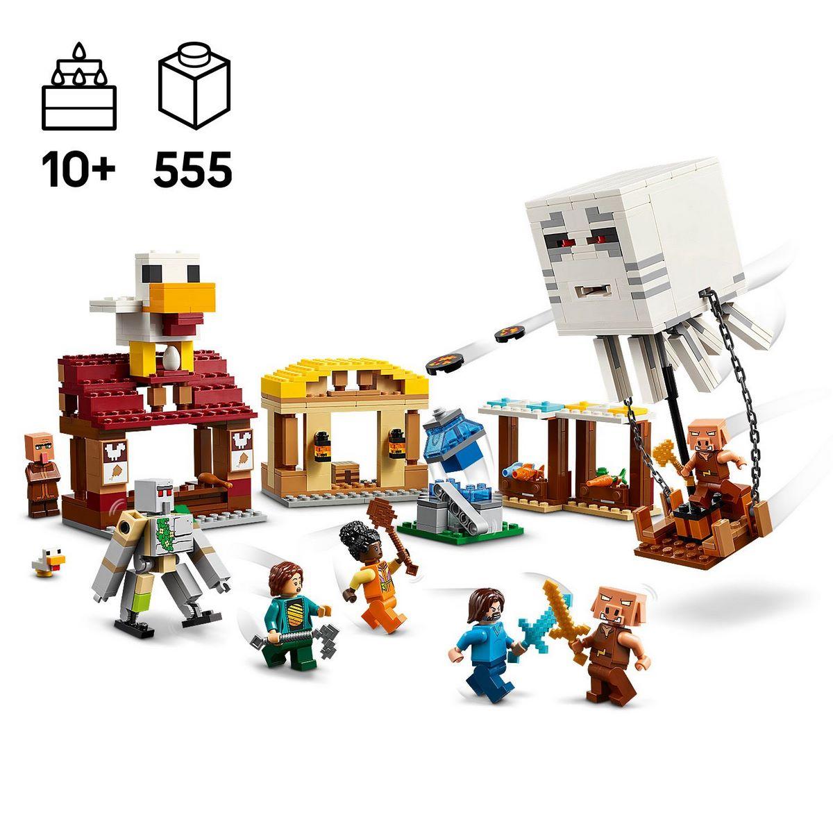 Les Ghasts à l'attaque du village Lego Minecraft 21273 La Grande