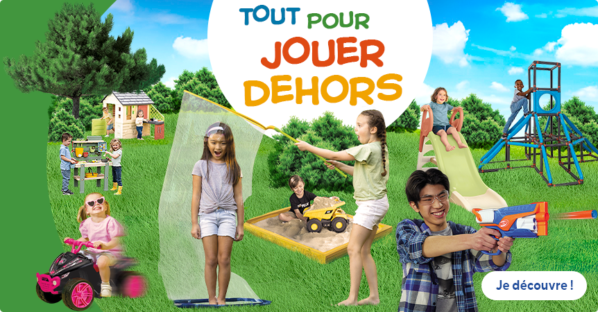 Les jeux et jouets d'extérieur pour jouer dehors dans le jardin