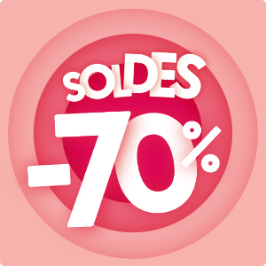 Bannière soldes -70%