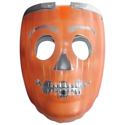 Masque lumineux squelette citrouille