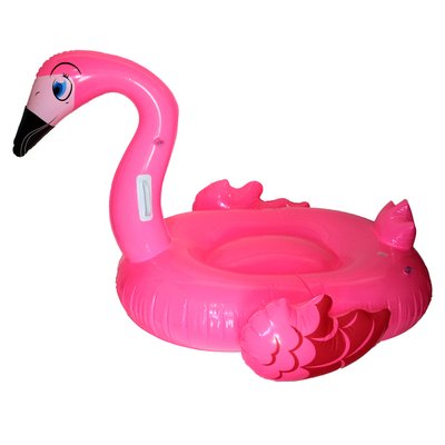 Flamant rose gonflable et chevauchable