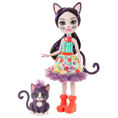Enchantimals - Mini-poupée Ciesta Chat avec Pounce