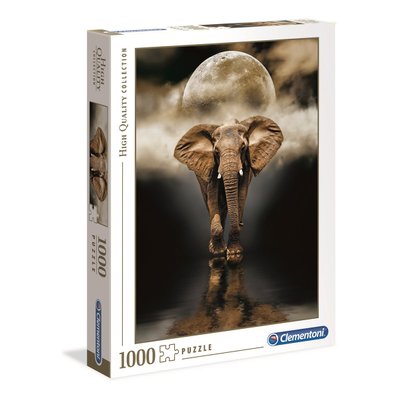 Clementoni - Puzzle 1000 pièces - éléphant