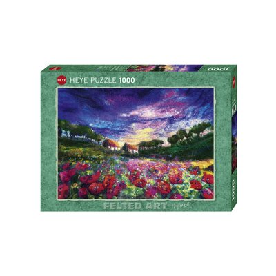 HEYE - Puzzle 1000 pièces Sundown Poppies - Felted Art