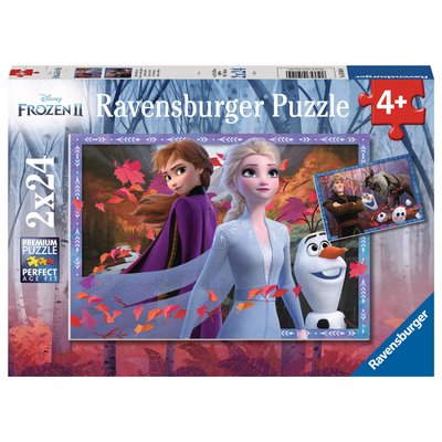 Puzzles 2x24 pièces - Vers des contrées glacées - Disney La Reine des Neiges 2