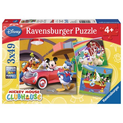 Puzzles 3x49 pièces - Tout le monde aime Mickey - Disney