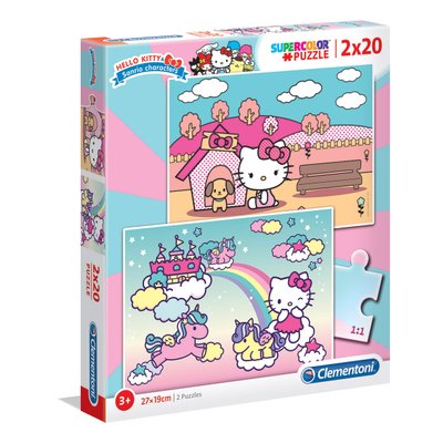 Puzzles SuperColor 2x20 pièces - Hello Kitty